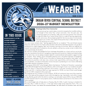 IRCSD 2026-27 Budget Newsletter front page